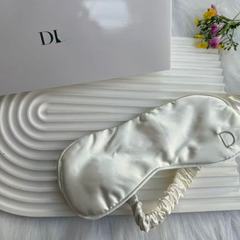 D家Dさんカウンター礼シルクアイマスク刺繍ロゴ夏の睡眠通気快適で美しいギフトボックス