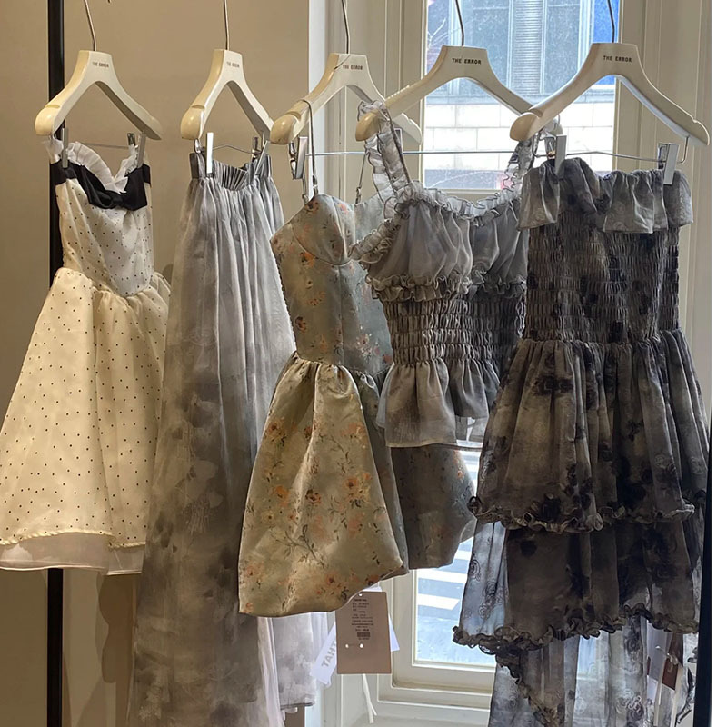 2025 Summer Thirteen Lines High-End French Princess Dress Super Fairy Sweet Tea Break Dress Women's Wholesale Supply