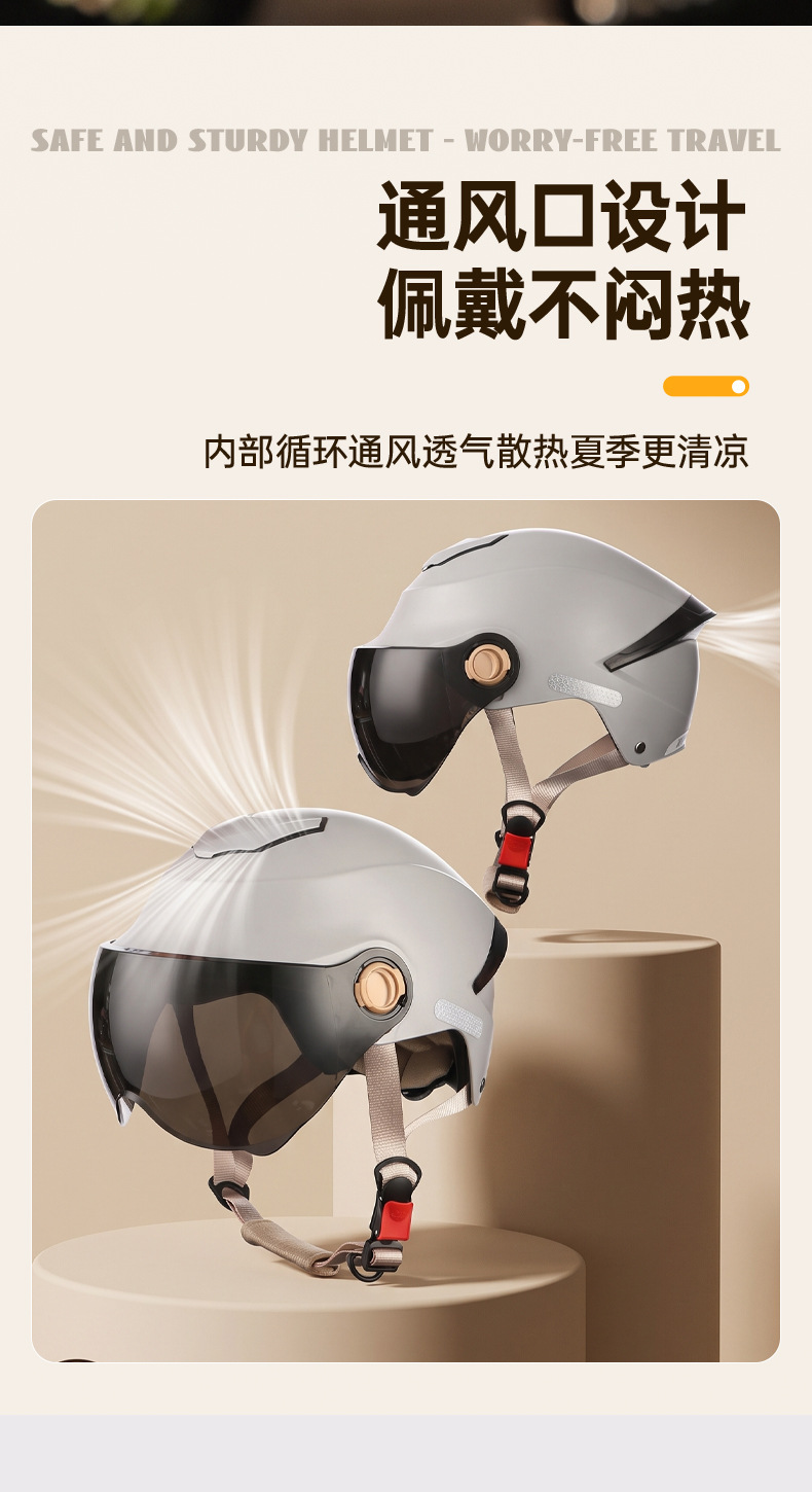 New national standard 3C certified all-season universal electric vehicle helmet, motorcycle summer sun protection breathable safety helmet