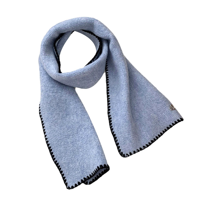 Alta sensación verde imitación de cachemira bufandas de piel de mujeres otoño y invierno 2025 sensación de atmósfera gruesa calentamiento de los estudiantes bufandas