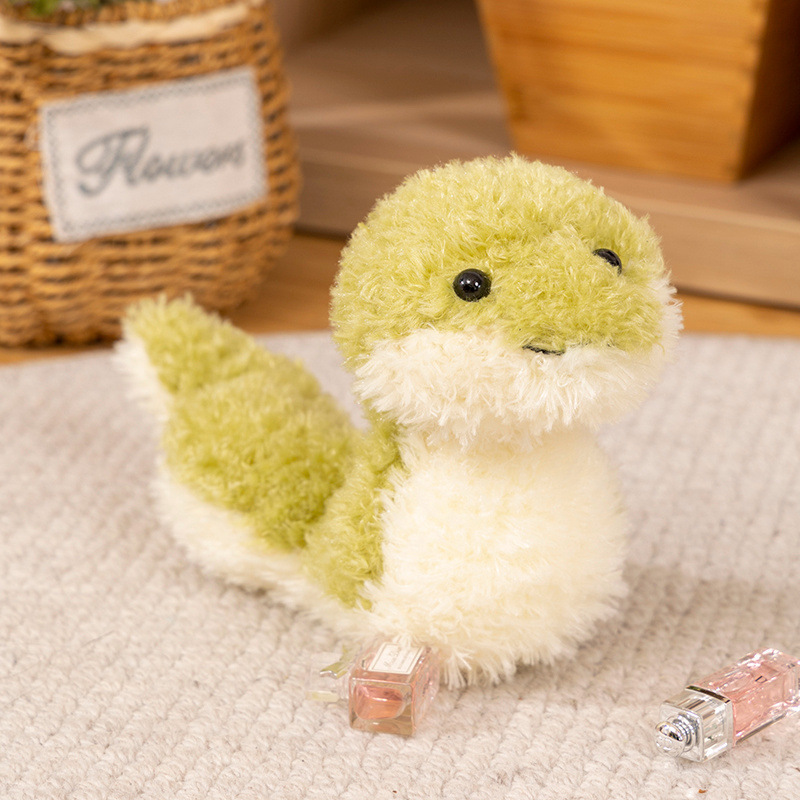 Gran Bretaña Jell con muñecas de serpiente verde, serie de pequeños animales de peluche, serpientes de agua pequeñas image 7