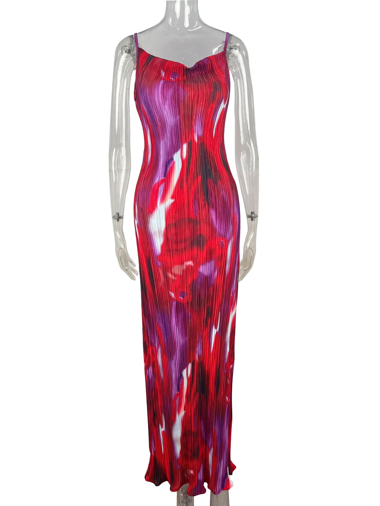 350g Weight Maxi Long Dress Dress Length Type Sleeveless Sleeve Length Sheath Dress Dresses Type Polyester Fabric Type Mid Waist Waist Line Daily, Beach Occasion V Neck Neckline Slim Fit Type Color Block, Painted Flower Pattern Summer Season Women's Gender Vacation Style Wholesale Women's Vacation Color Block Painted Flower Daily Beach V Neck Sleeveless Sheath Dress 1