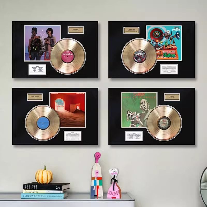 CD de vinilo cuelga pinturas retro americanas cafetería música comedor sala de estar dormitorio lujo ligero alta pintura decorativa image 4