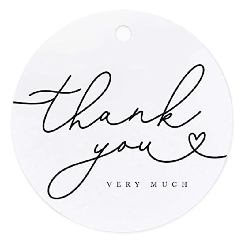 Трансграничная Подарочная бирка спасибо день рождения Конфета Подарочная коробка бирка для аксессуаров спасибо круглый Лифт