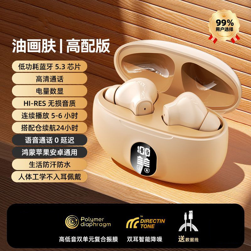 895B半入耳跨境新款高音质无感舒适佩戴超长续航数显运动私模通用|undefined