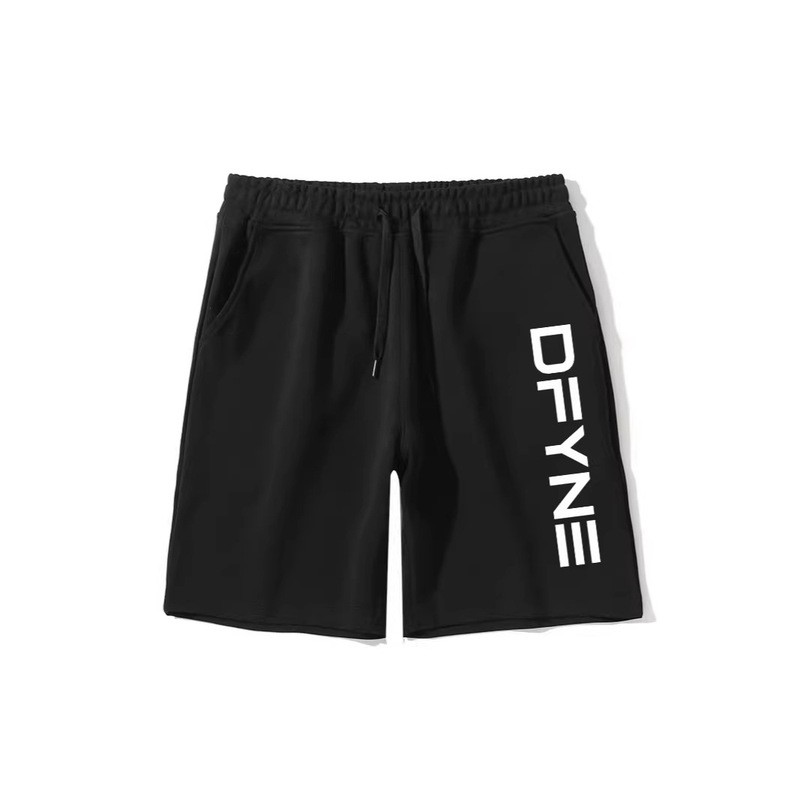 DFYNE Foreign Trade Summer Men's Shorts with Letter Print, Casual Loose Fit, Plus Size Sports Shorts for Men