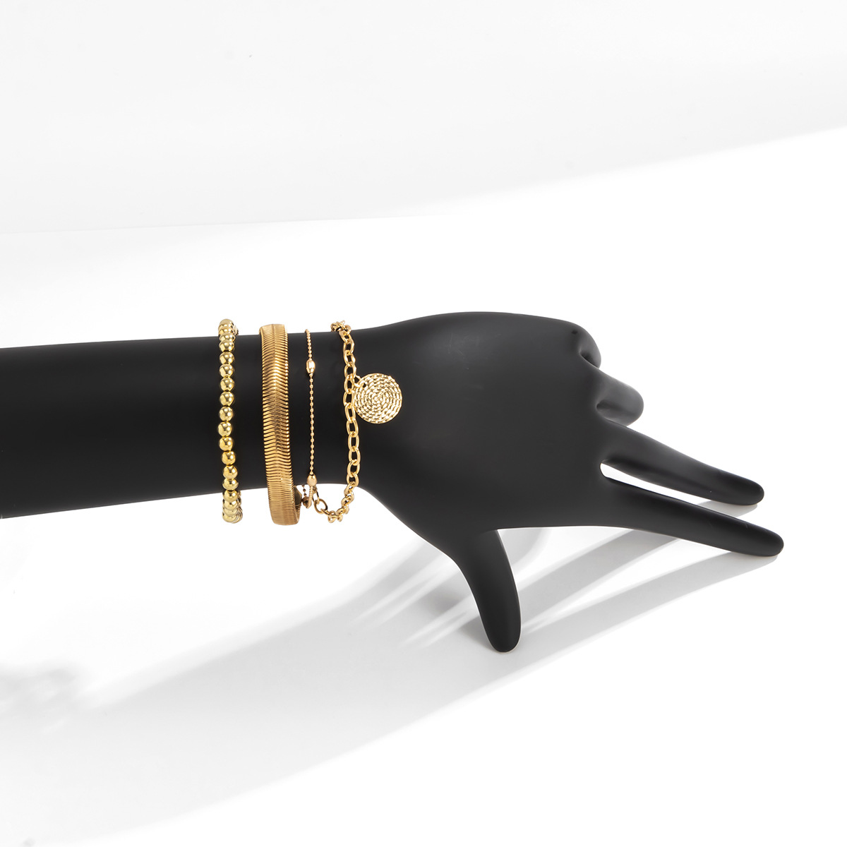 Fashion Geometric Tassel Bead Chain Alloy Pendant Bracelet Wholesale Nihaojewelry display picture 9