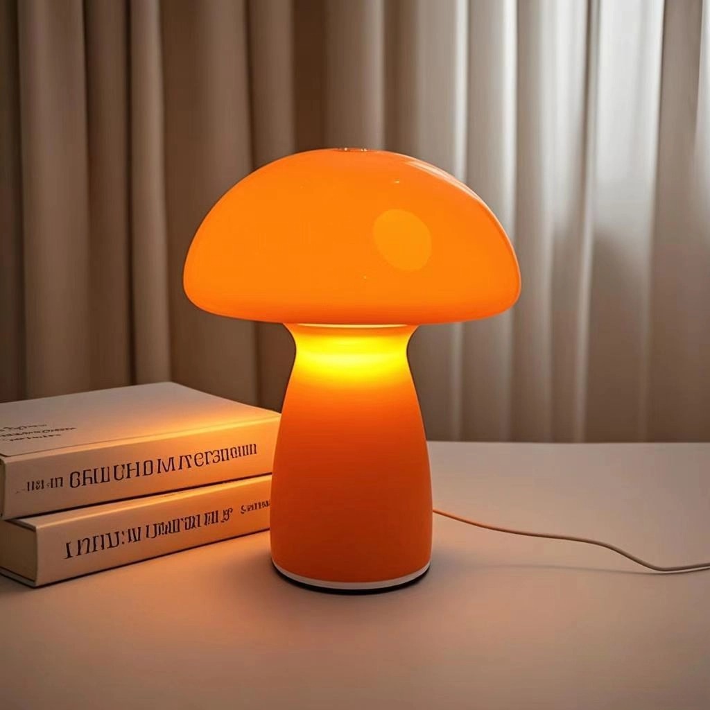 Ins luces nocturnas románticas crema de viento hongos lámpara bolsa de casa red luz roja atmósfera decoración de dormitorio lámpara de cabecera lámpara led