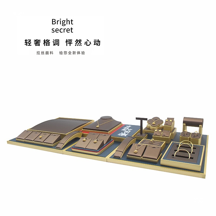 新しいジュエリー小道具古代ゴールドディスプレイラックジュエリーペンダントリングブレスレットイヤリングディスプレイラック|undefined