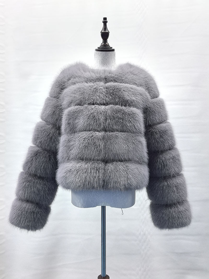 Damenbekleidung Pelz Spleißen Pelzmantel Damen Stil Casual Langarm Winter Warm Pelzmantel_voghion.com