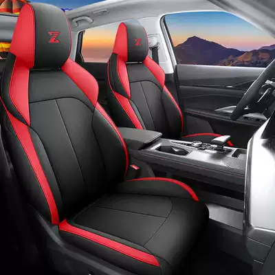 iDD special car seat covers, all-season | Modelə uyğun (Original) oturacaq örtükləri - black-and-red-standard-version-note-the-model-year-front-row-fully-covered-rear-row-partially-covered