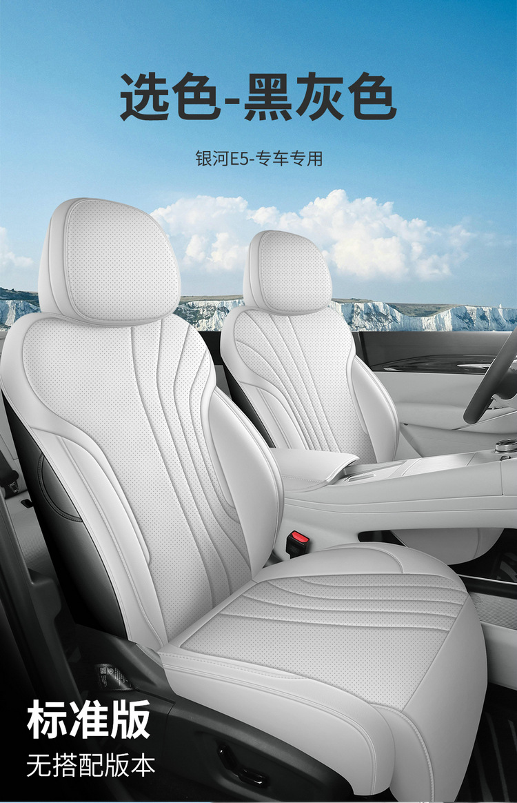 Geely Galaxy E5 Special Seat Cover Napa Leather Four Seasons Universal Full-Surrounded Breathable Perforated Cushion