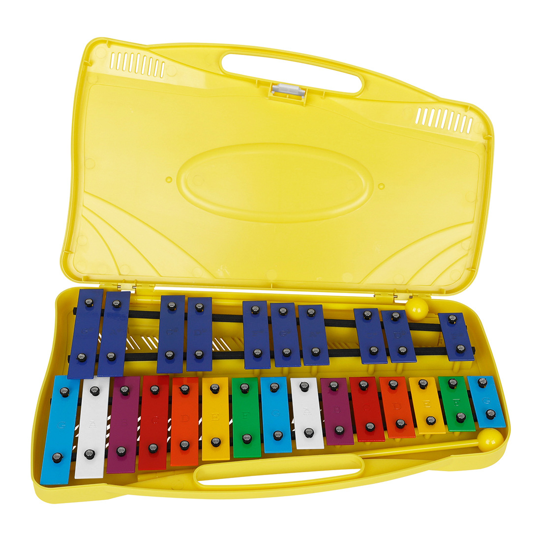 Piano de aluminio de 25 tonos tocando piano educación preescolar ayuda a la enseñanza instrumento de percusión piano de aluminio de 20 tonos tocando en caja juguetes educativos de piano