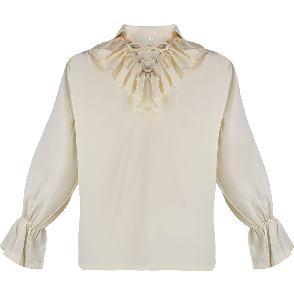 푹신한 소매 셔츠 베이지