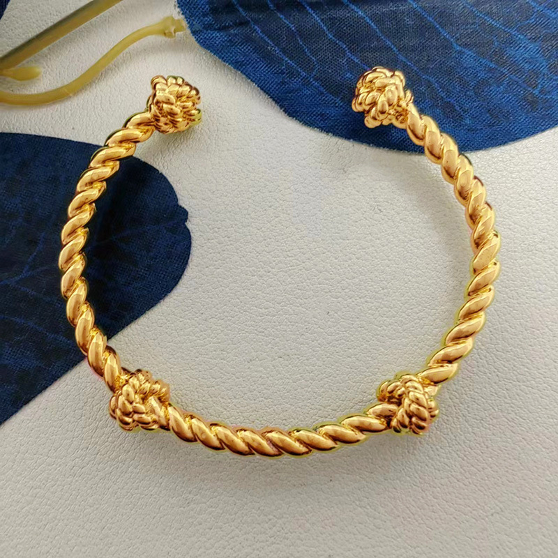 All Seasons Season Women's Gender Retro Classic Style Geometric 14K Gold Plated Alloy Bangles Wholesale