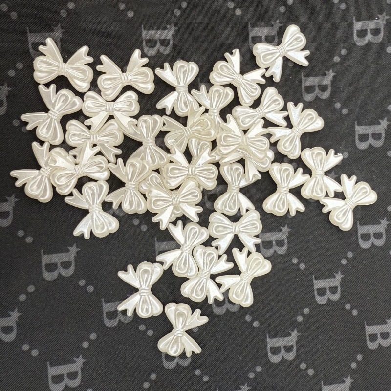 网红爆款白色月亮蝴蝶结