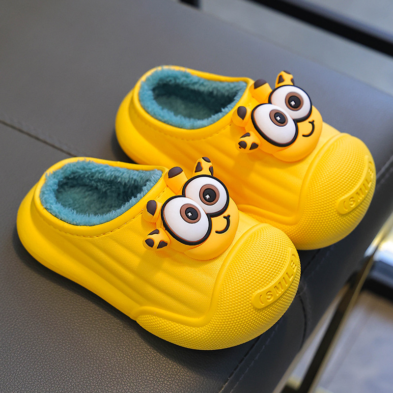 Zapatillas de algodón para niños otoño y invierno bolsas de niños y niñas zapatillas impermeables para padres e hijos zapatillas de algodón cálidas para el hogar