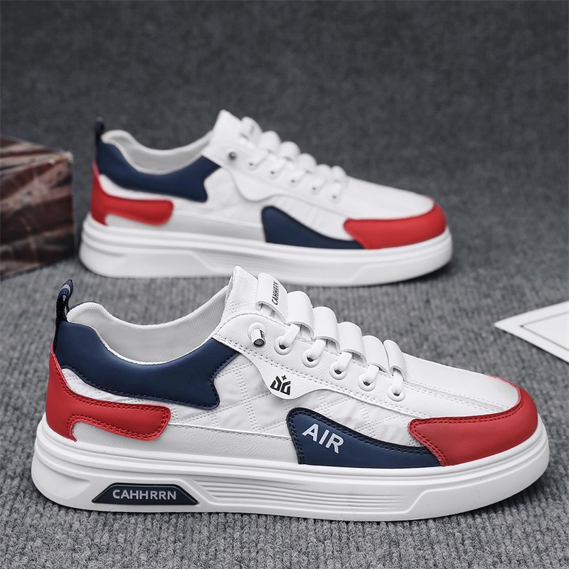 Zapatos de skate para estudiantes juveniles zapatos de marea blanca para hombres 2025 nuevos zapatos de primavera para hombres zapatos deportivos casuales de cuero