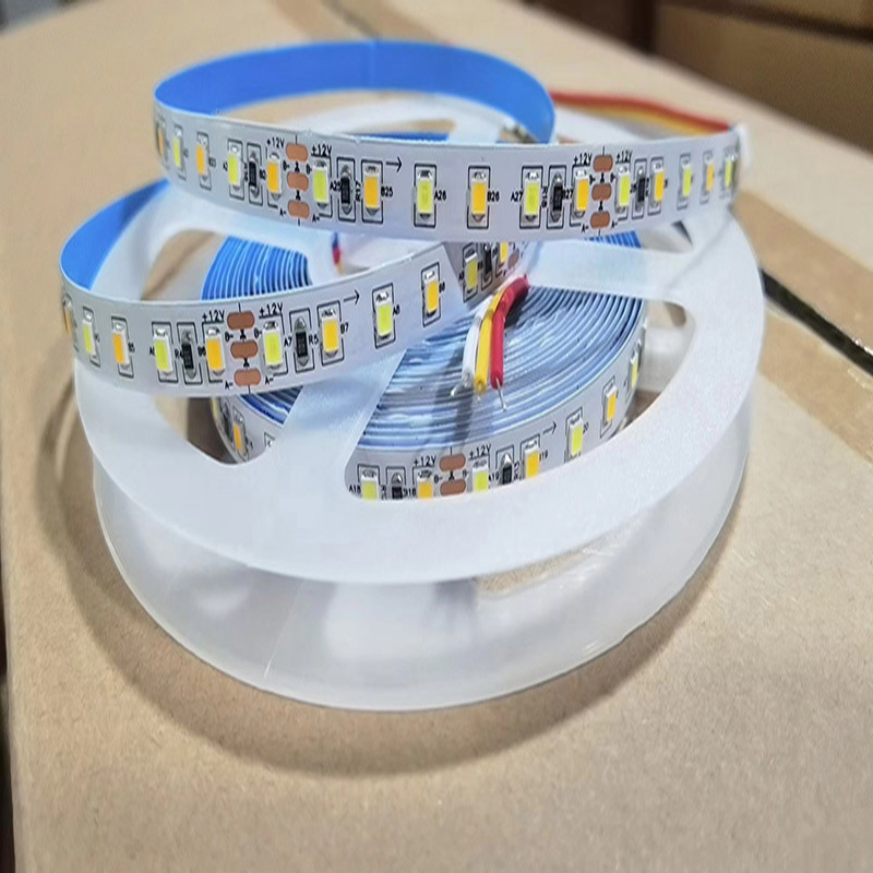 뜨거운 판매 LED 램프 더블 컬러 온도 캐비닛 침대 옆 테이블 낮은 전압 24V 가정용 라이트 바 2835 램프 구슬 거실 분위기 램프