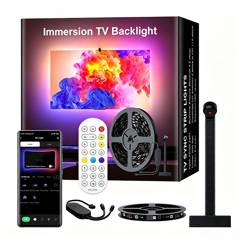 Cross-Border Rgb Fantasy Color Bluetooth App Smart Remote Control Sensor for Capturing Tv Screen Synchronization Led Ambient Light Strip Cross-Border Rgb Fantasy Color Bluetooth App Smart Remote Control Sensor for Capturing Tv Screen Synchronization Led Ambient Light Strip