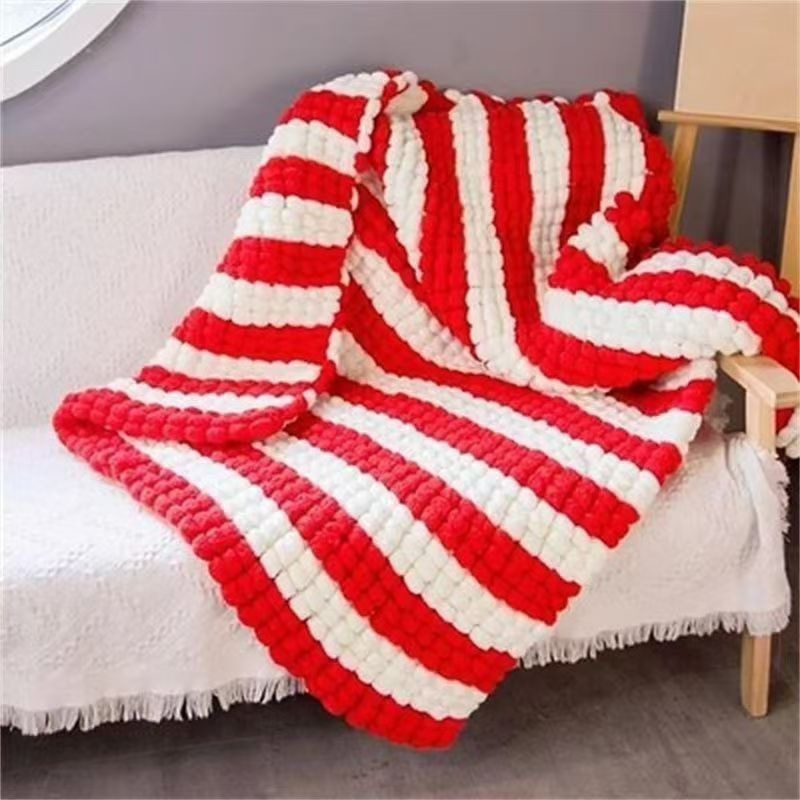 밀크화이트+레드_실볼 5개+공구 (뜨개질 스카프 1.6m * 16cm )