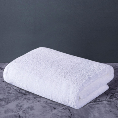 宾馆用品酒店毛巾 加厚纯棉白色酒店民宿16平织浴巾 厂家直销批发|ms