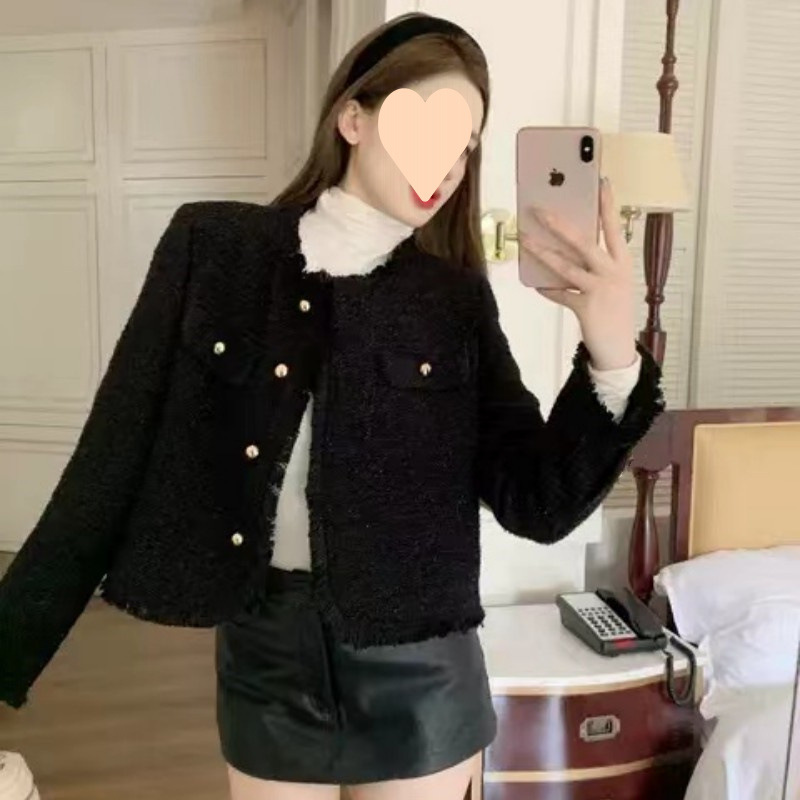 Chanel Style Coat Women's 2025 Spring and Autumn New Tweed Short Style Ladies Slimming Elegant Loose Coat Top
