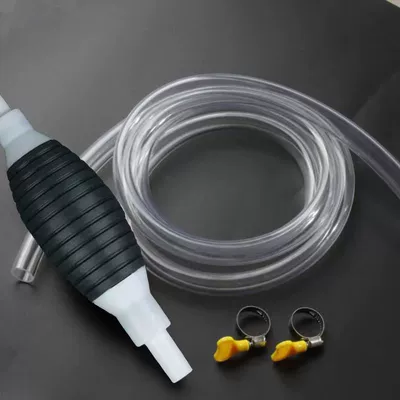 Oil Extractor Tank Suction Pipe Pump Urea Gasoline Diesel Self-Priming Refueling Water Pumping Oil Pumping Hose Oil Suction Tool (Kempinq və səyahət) - complete-set-1m-tubes-1-air-bag-2-metal-clamps