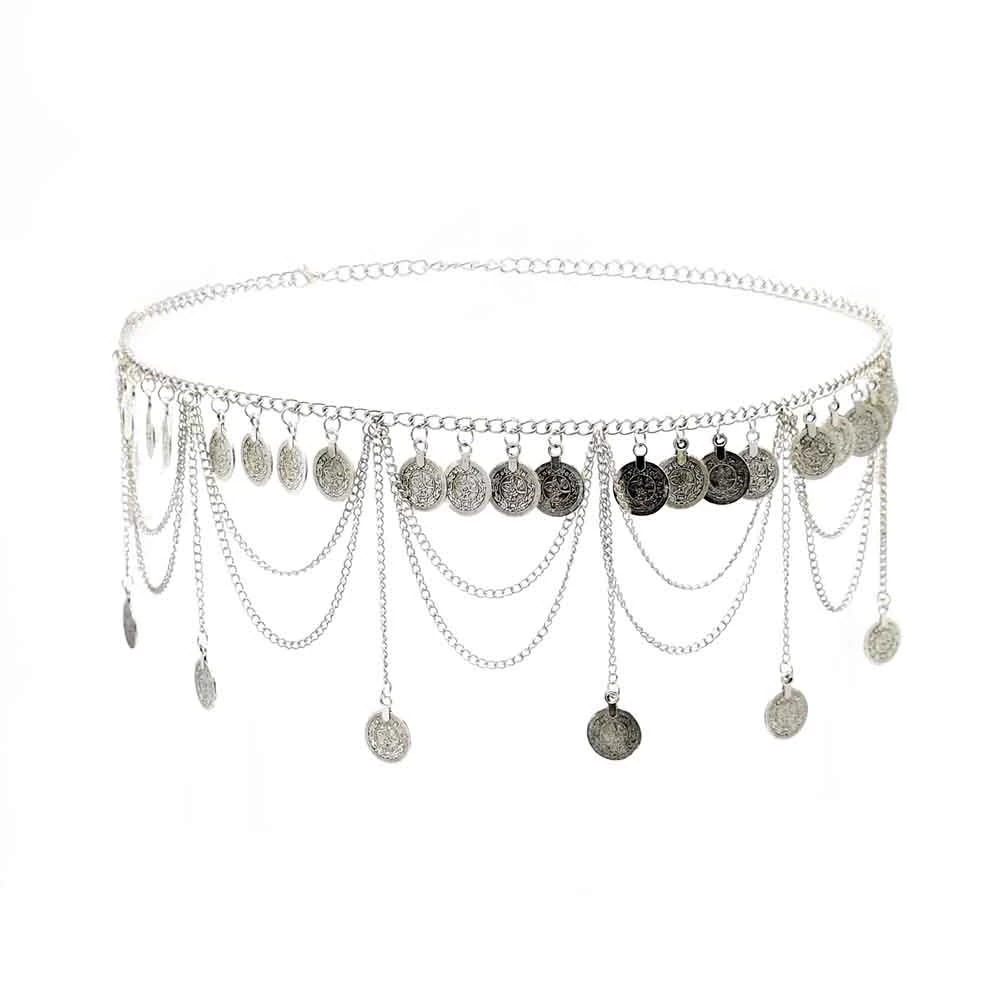 Nou boem talie lanț Hanfu europene și americane noi monede Tassel talie accesorii femei exotice dans burtă talie accesorii_voghion.com