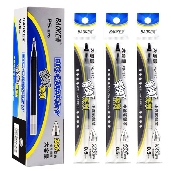 Baoke Large Capacity Signature Refill 1870 Neutral Refill Bullet Refill Bold 1mm Large Capacity Refill