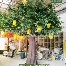 室内室外玻璃钢杆仿真榴莲树波罗蜜树人造榴莲果树厂家手工制作