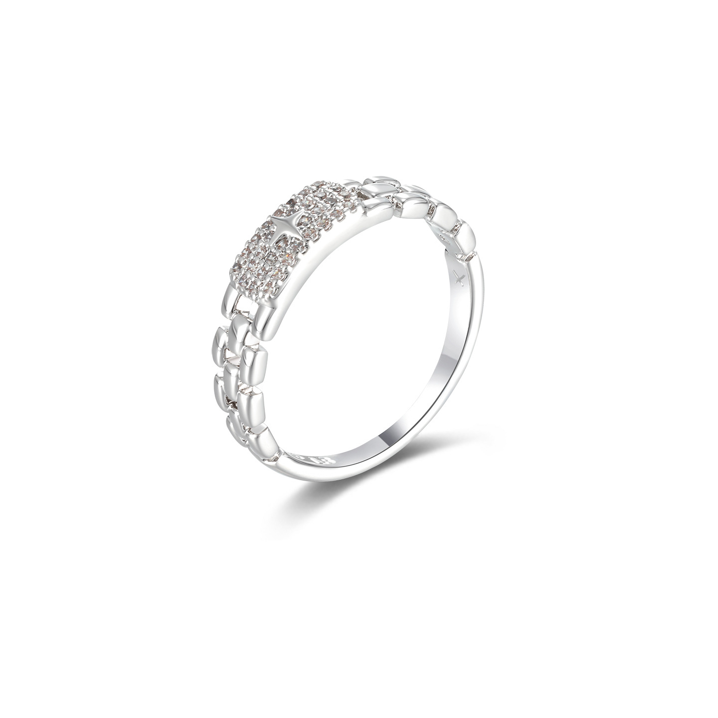 Xuping gemas artificiales anillo de diseño simple y elegante anillo de aleación de cobre brillante joyas de nicho al por mayor