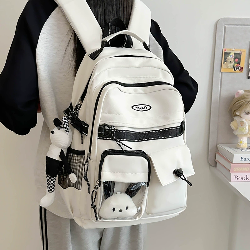 Japanese brand retro capacious school bag, backpack for traveling