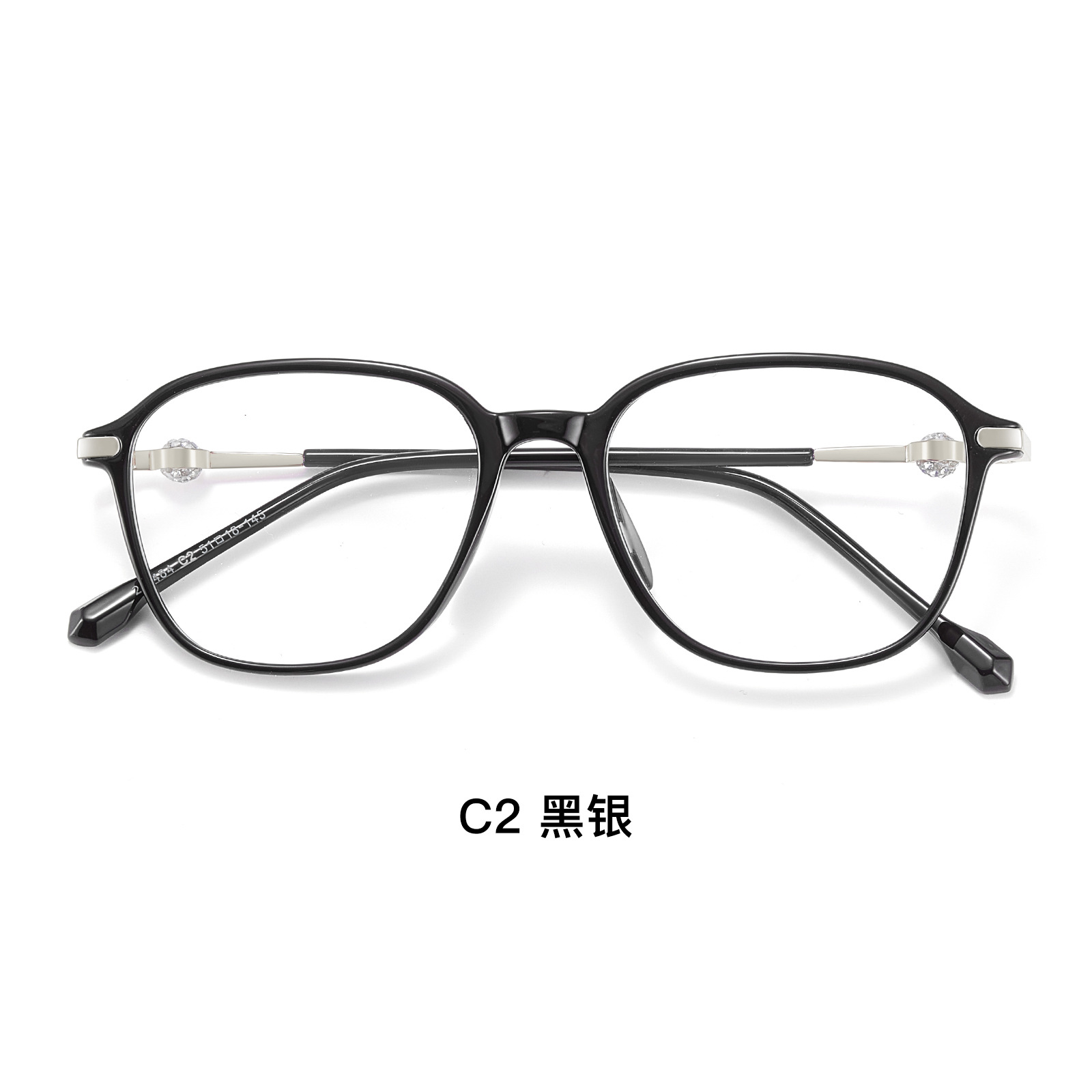 Jimmy Choo con el mismo marco de gafas rojas a prueba de luz azul, un marco de diamantes para hombres y mujeres de 4.5 mm de ancho con gafas de miopía