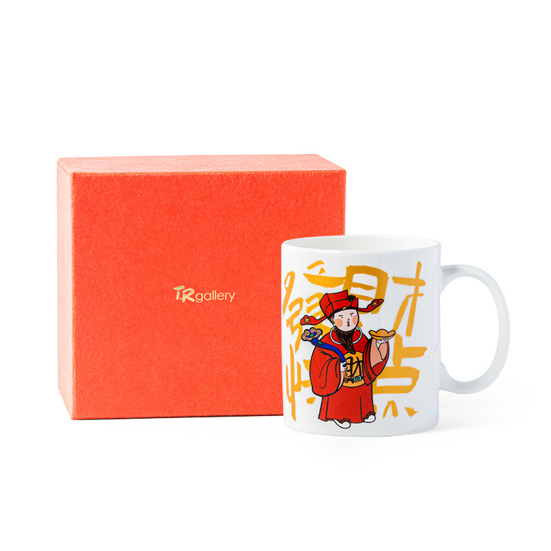 Fábrica de cerámica gran capacidad en el punto de la marea nacional de viento buenas cosas ocurren tazas de cerámica creativas tazas personalizadas regalo de acompañante