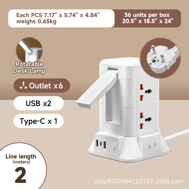 Euro-2 metros-2 capas/USB/luz nocturna