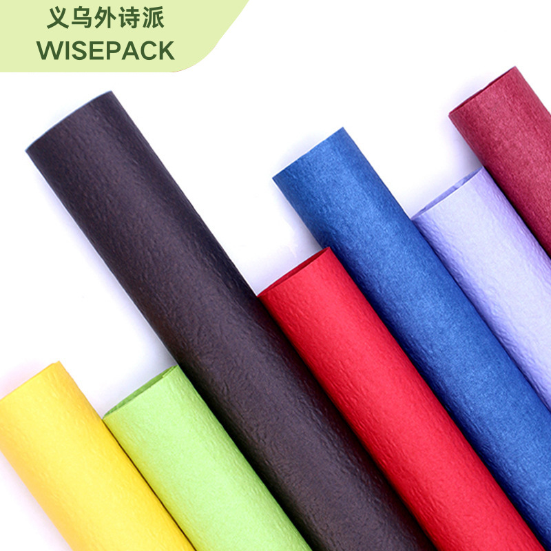 Papel de embalaje de flores arrugado hecha a mano DIY papel de fondo de boda papel de decoración papel de revestimiento floral artesanal papel de frotación