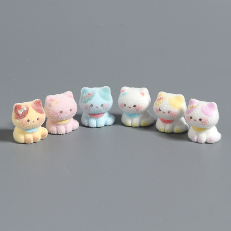 Flocked Resin Cute Kitten Cat Animal Cute Doll Creative Desktop Car Decoration Small Ornaments Crafts Flocked Resin Cute Kitten Cat Animal Cute Doll Creative Desktop Car Decoration Small Ornaments Crafts