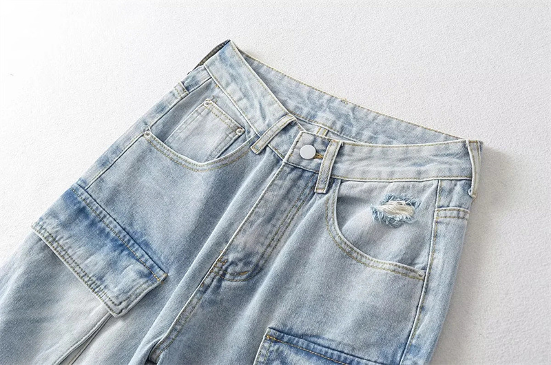 Cargo Jeans - Denim Fabric