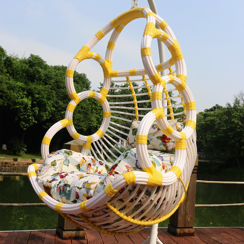Rattan Chair Rattan Chair Cradle Adult Rocking Chair Adult Iron Hanging Chair Bird's Nest Balcony Hanging Basket Rain Swing Indoor
