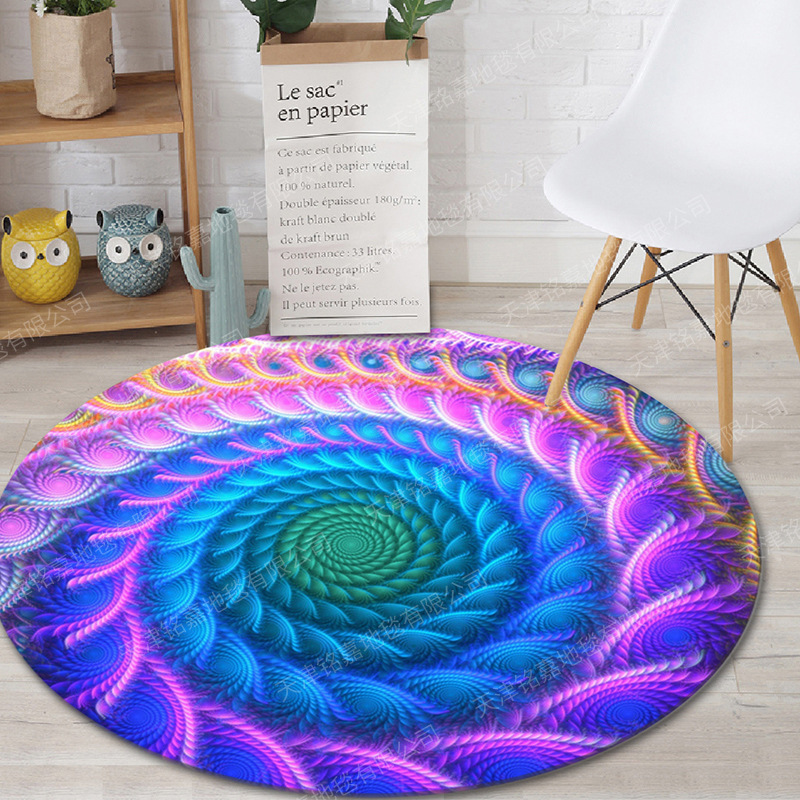Visión estéreo transfronteriza vértigo alfombra entrada del Hogar sala de estar sofá mesa de café alfombra de piso de ilusión alfombra de terciopelo de cristal