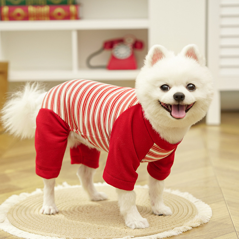 Ropa de cuatro patas rayas perros nuevos productos para gatos ropa de mascotas ropa para gatos artículos para perros peleas de peluche transfronterizas que oso