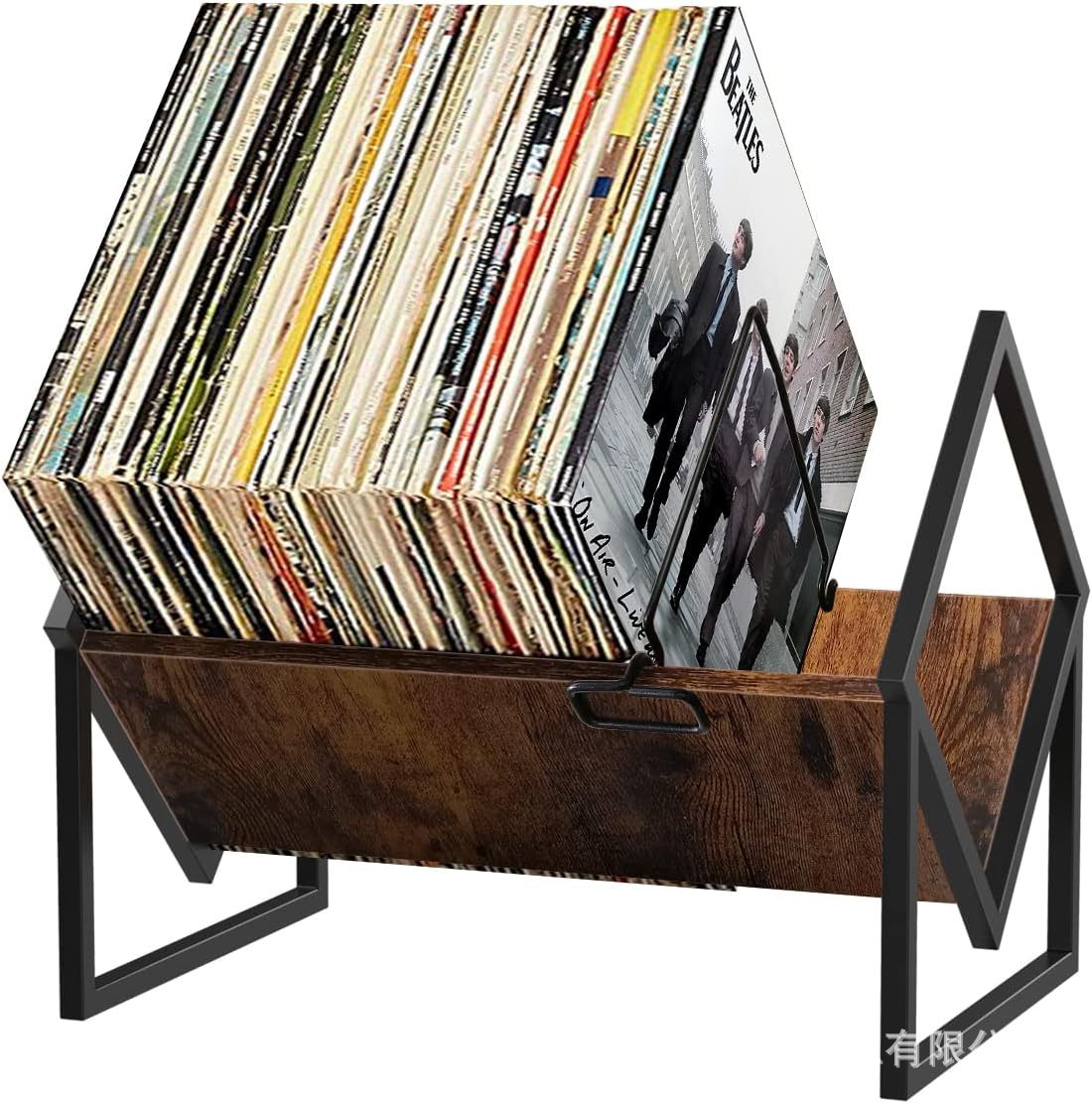 复古木质置物架黑胶唱片收藏架家用桌面书本杂志整理架碟片CD架