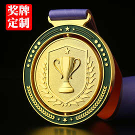 金属奖牌金银铜牌马拉松比赛运动会活动烤漆纪念奖章制作旋转奖牌