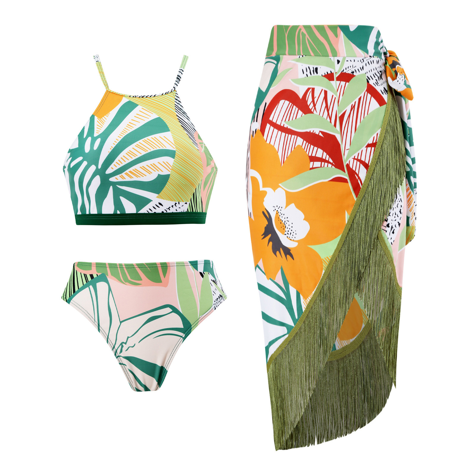 Mujeres Floral Ditsy Juego De 3 Piezas Bikinis display picture 1