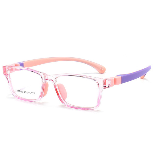 New Children's Anti-Blue Light Radiation Computer Glasses for Primary School Students, Phone Eye Protection, Kids Plain Goggles, Soft for Girls