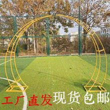 新款婚庆道具铁艺牛角门拱门户外坪婚礼迎宾区布置装饰架