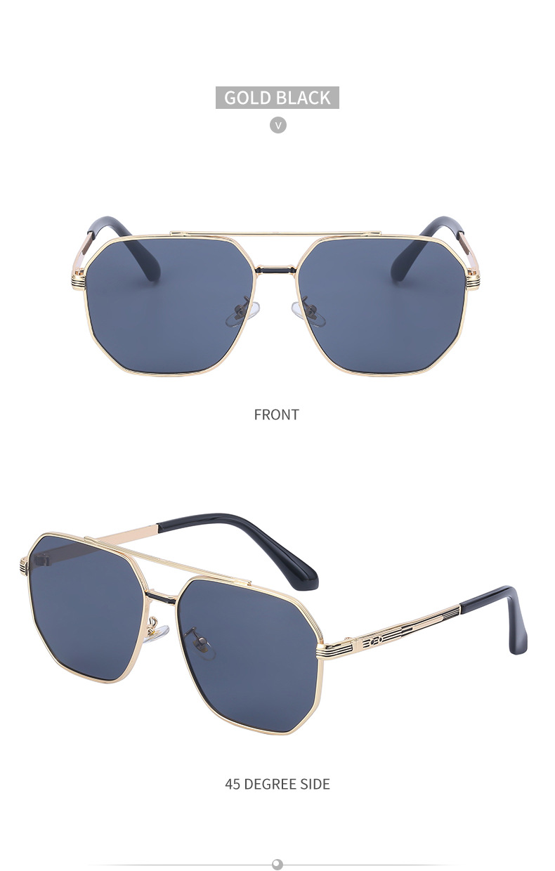 Men's Fashion Geometric Pc Toad Mirror Sunglasses display picture 4