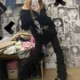 显瘦美式微喇拖地牛仔裤