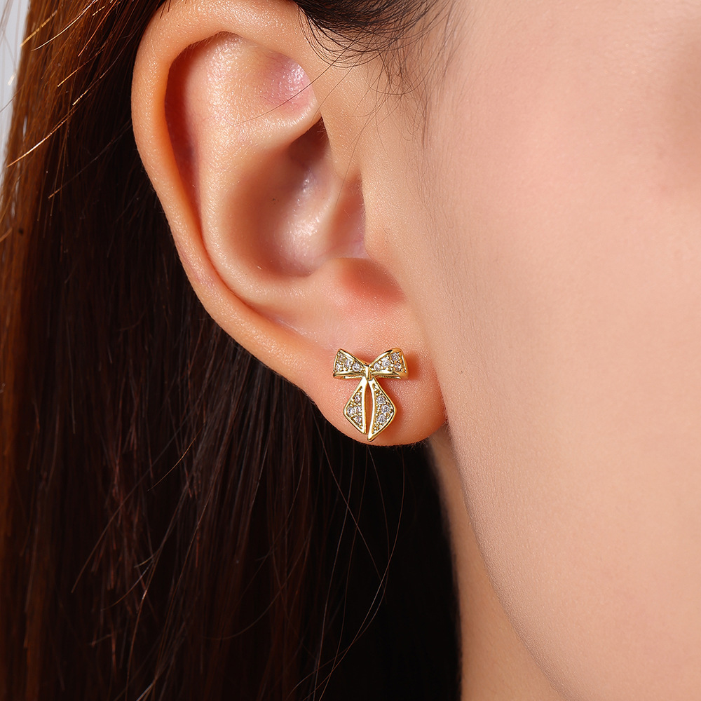 7g Weight Copper Ear Needle Material 18K Gold Plated Plating Material Zircon Inlay Material Ear Studs Classification 1 Piece Quantity Daily Occasion Copper Material Geometric, Heart Shape, Crown Pattern All Seasons Season Women's Gender Inlay Design Sweet Style 1 Piece Sweet Geometric Heart Shape Crown Inlay Copper Zircon 18K Gold Plated Ear Studs 46
